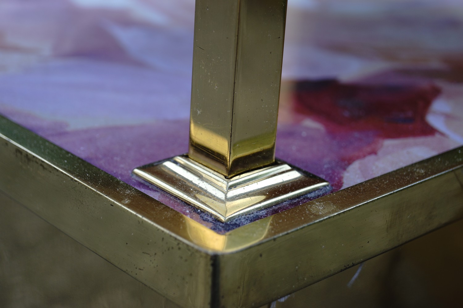 Nachtschrank Messing antik Nachtkasten Kommode Nachttisch golden