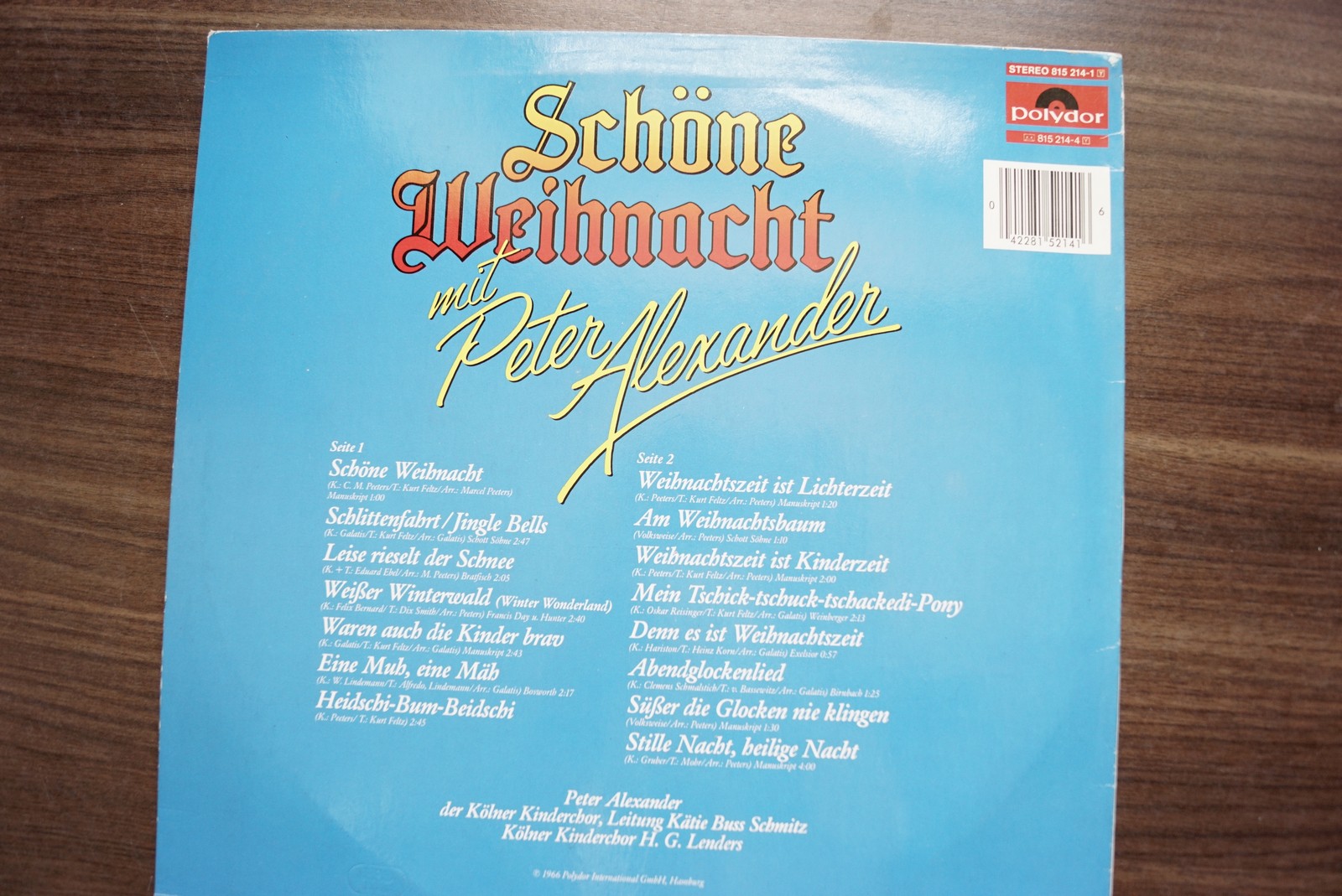 Schallplatte Vintage Vinyl Musik – Peter Alexander, Schöne Weihnacht