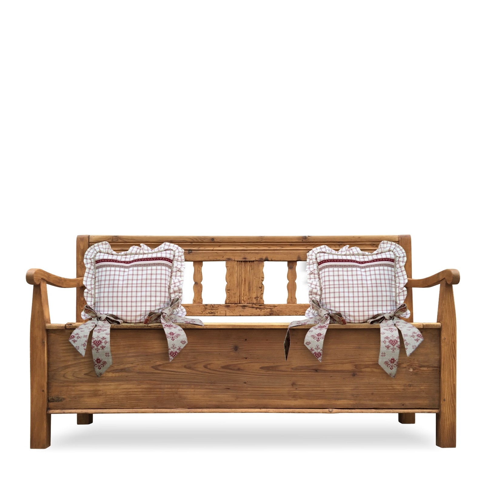 Antike Truhenbank Landhaus Küchensitzbank mit Truhe Truhenbank antik