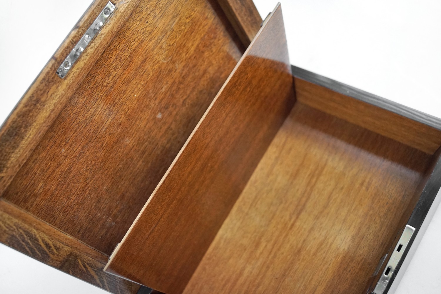 Schatulle Palisander antik Box Schmuckschatulle Geheimschloss Geheimfach