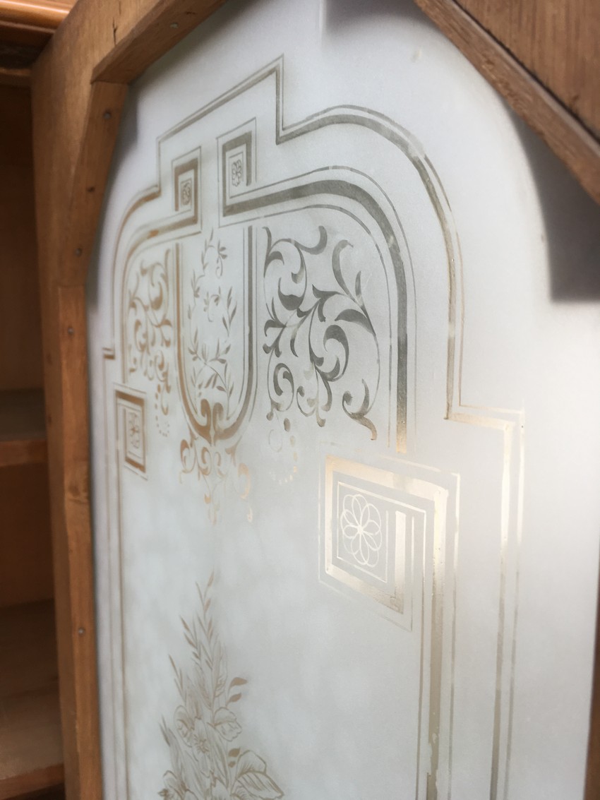 geatztes Glas Historismus