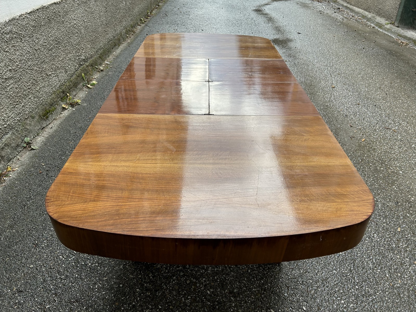 artdeco tisch antik ausziehbar nuss art deco Speisetisch massivholz antiquität brutalistisch