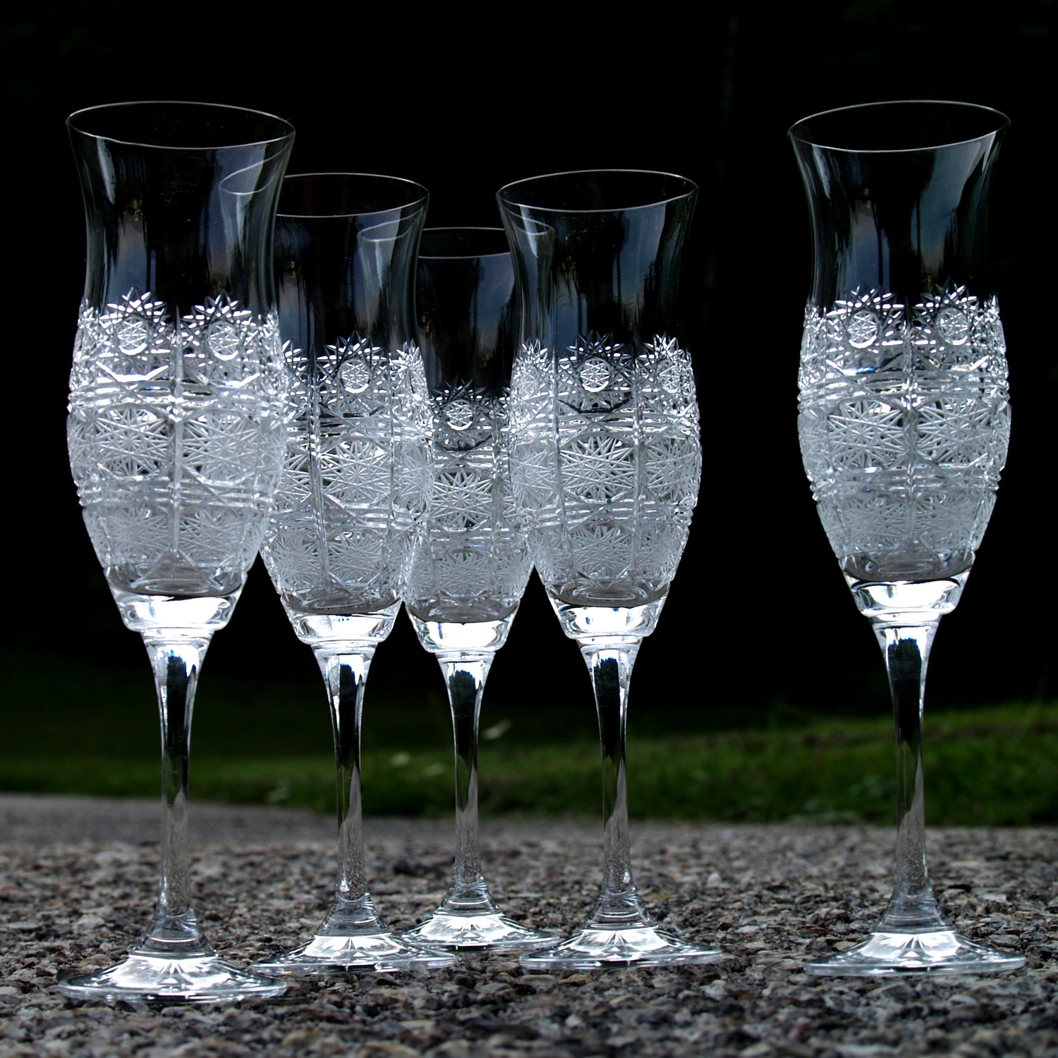 Bleikristall Sektgläser neuwertig