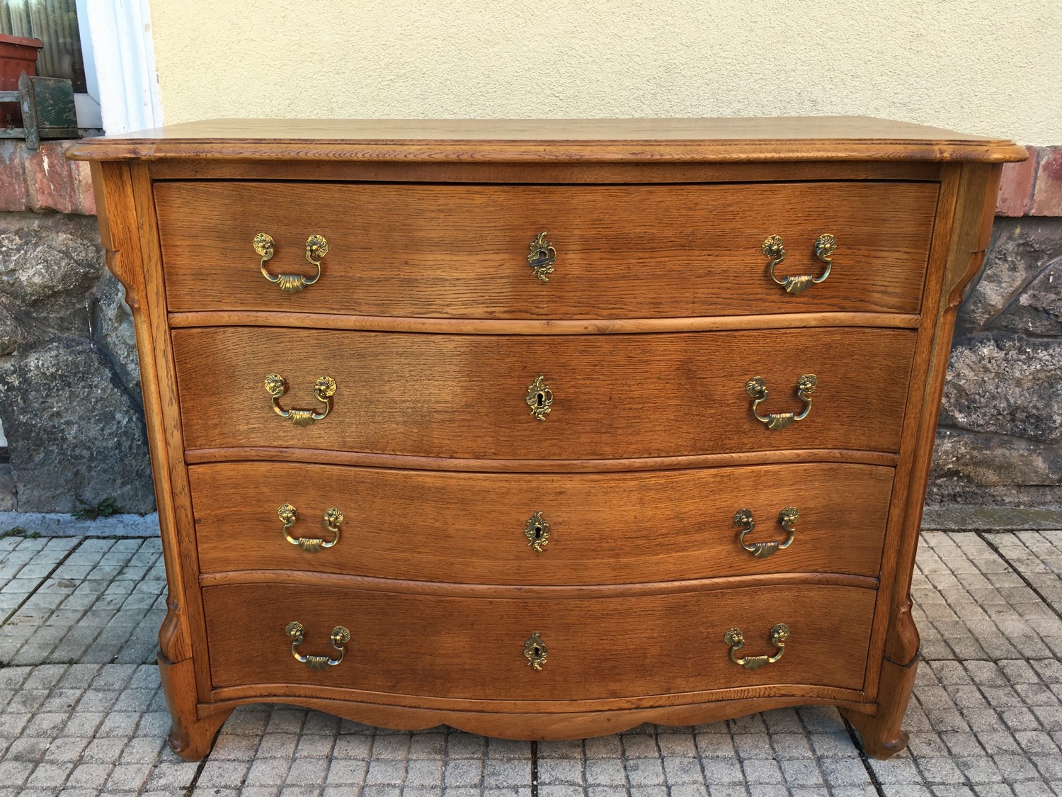 Kommode Ladenkommode antik restauriert Eiche Spätbiedermeier um 1860