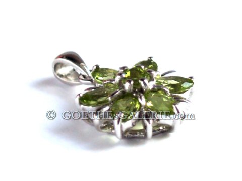 925 Silber Anhänger Peridot