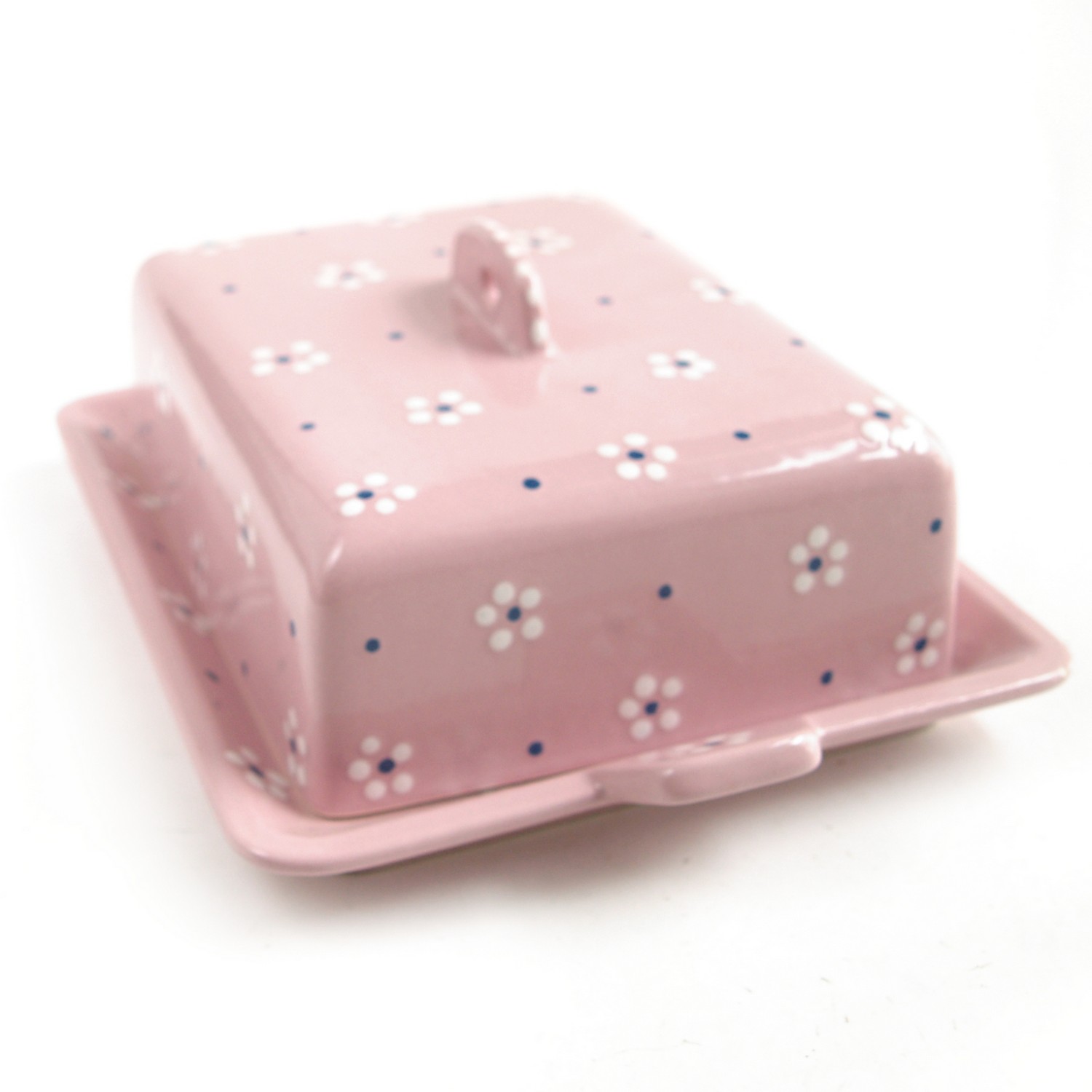 Gmundner Keramik Butterdose Oberteil groß Dirndl rosa Gmundnerkeramik Dirndlrosa Butterdose