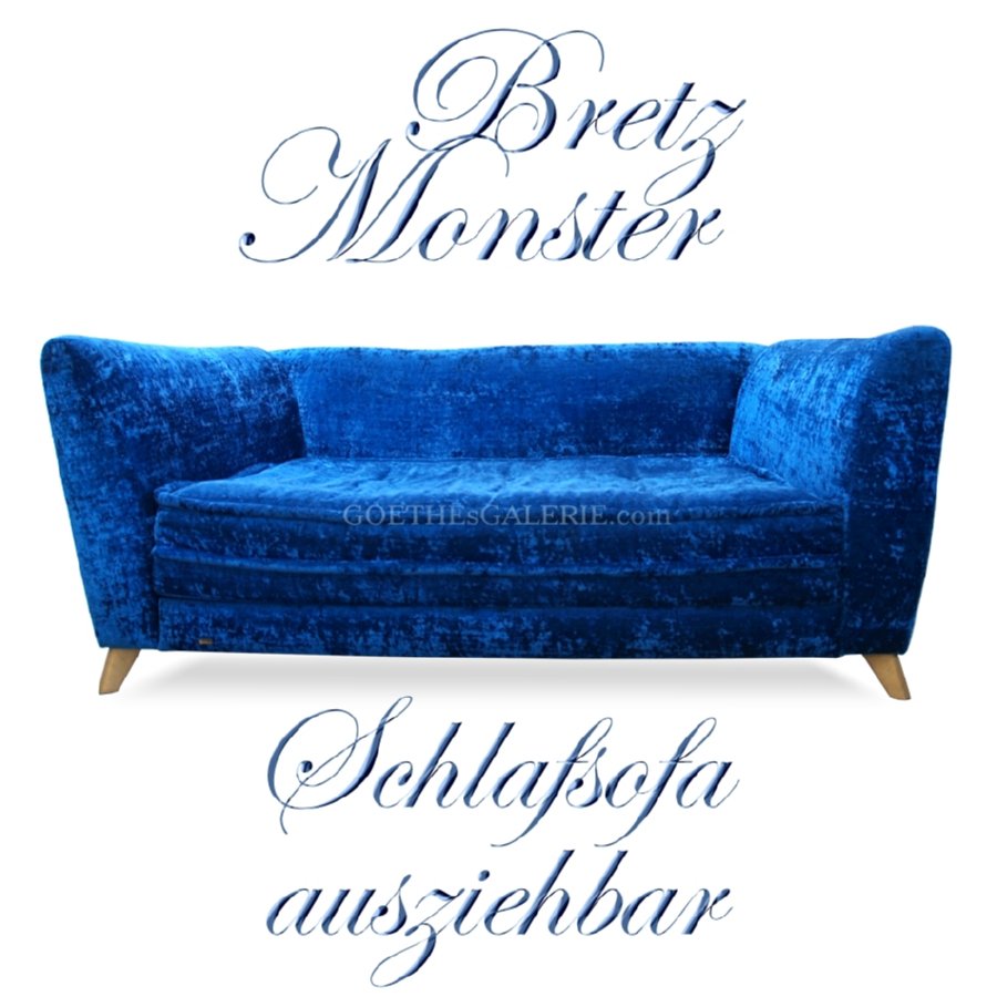Bretz Sofa Monster ausziehbares Samtstoff Schlafsofa Bretz Monster Sofa