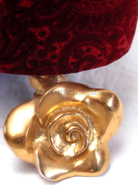 BRETZ Sofafüße goldene Rosen 24ct vergoldete Füße Raritäten Bretz Rosenfuesse vergoldet