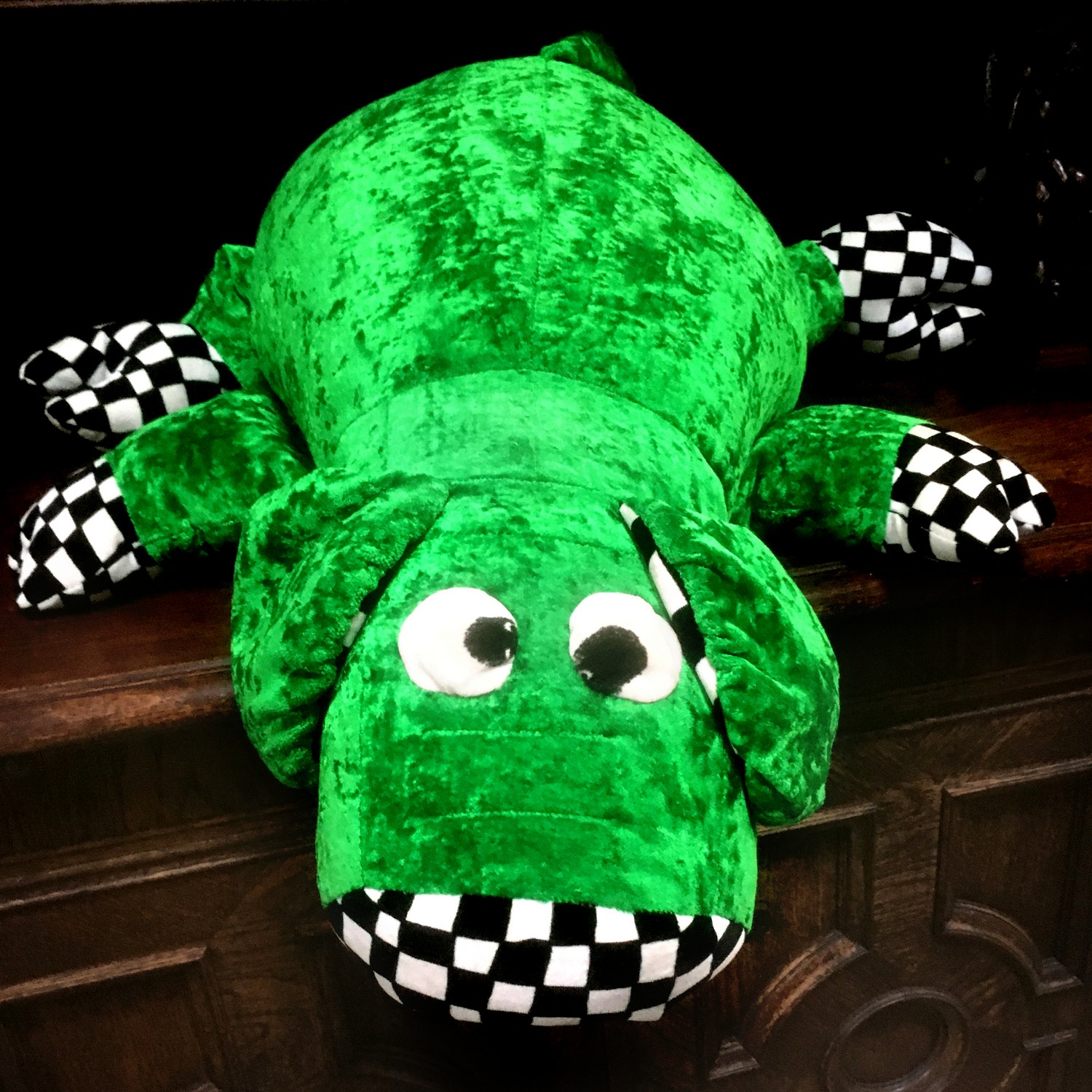 Bretz Kissen Polster Schwein Sofakissen Dekokissen Original grün Karo