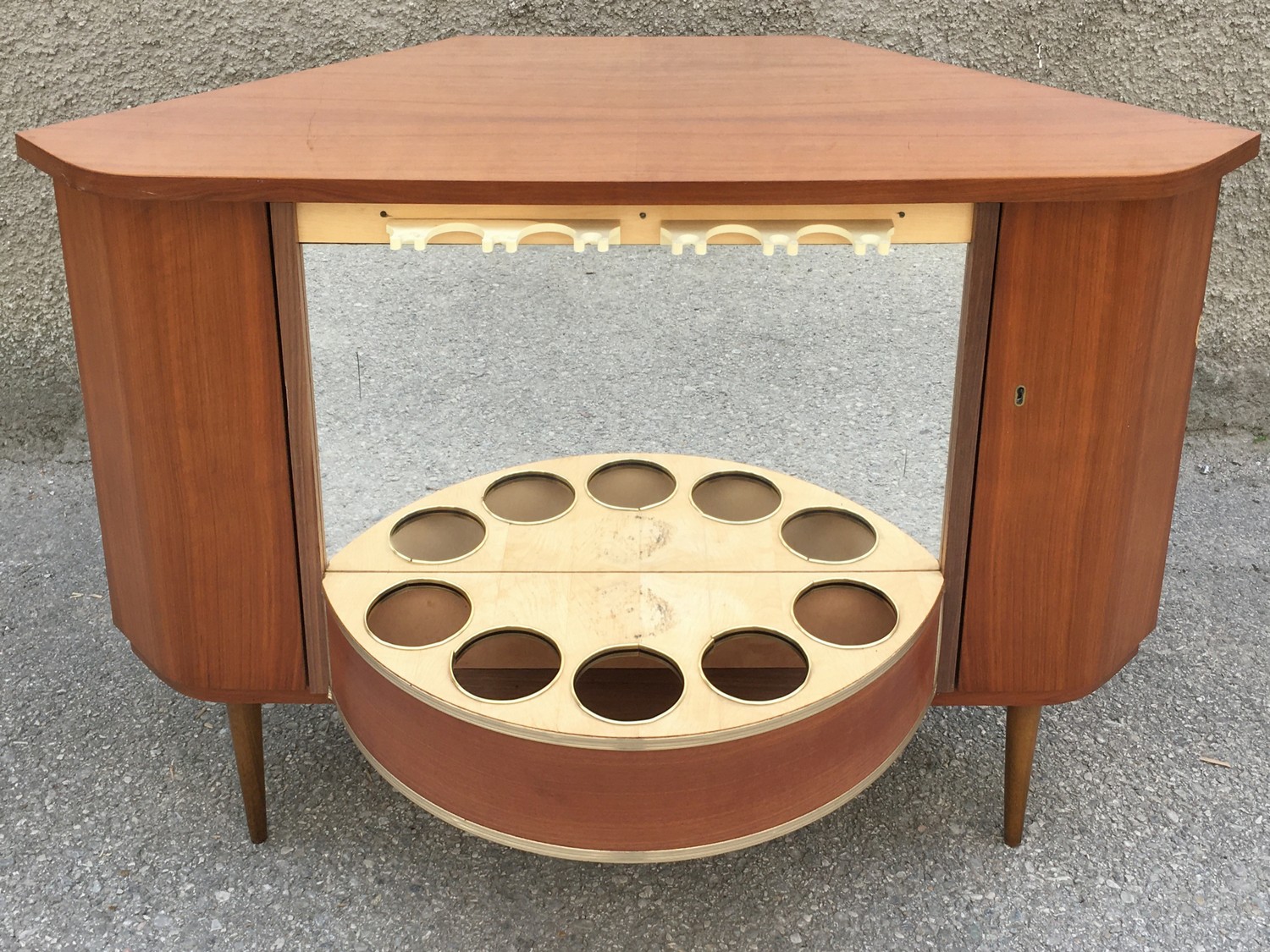 Barschrank Kommode Eckschrank Vintage Drehbar Original Retro