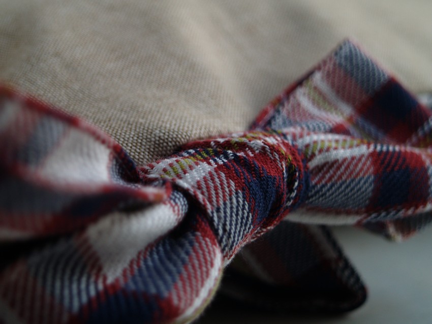 Stuhlkissenhülle Landhausstil Hirsch Leinen kariert rot Clayre Eef