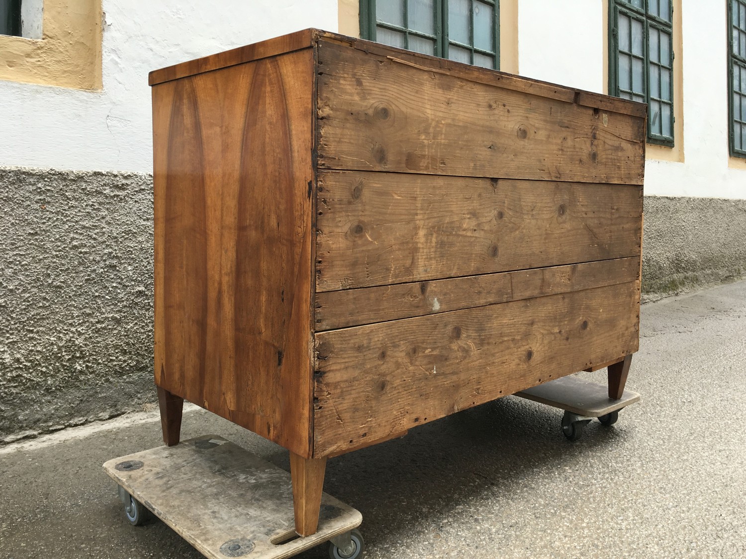 Kommode Ladenkommode Biedermeier Nussholzfurnier antik original