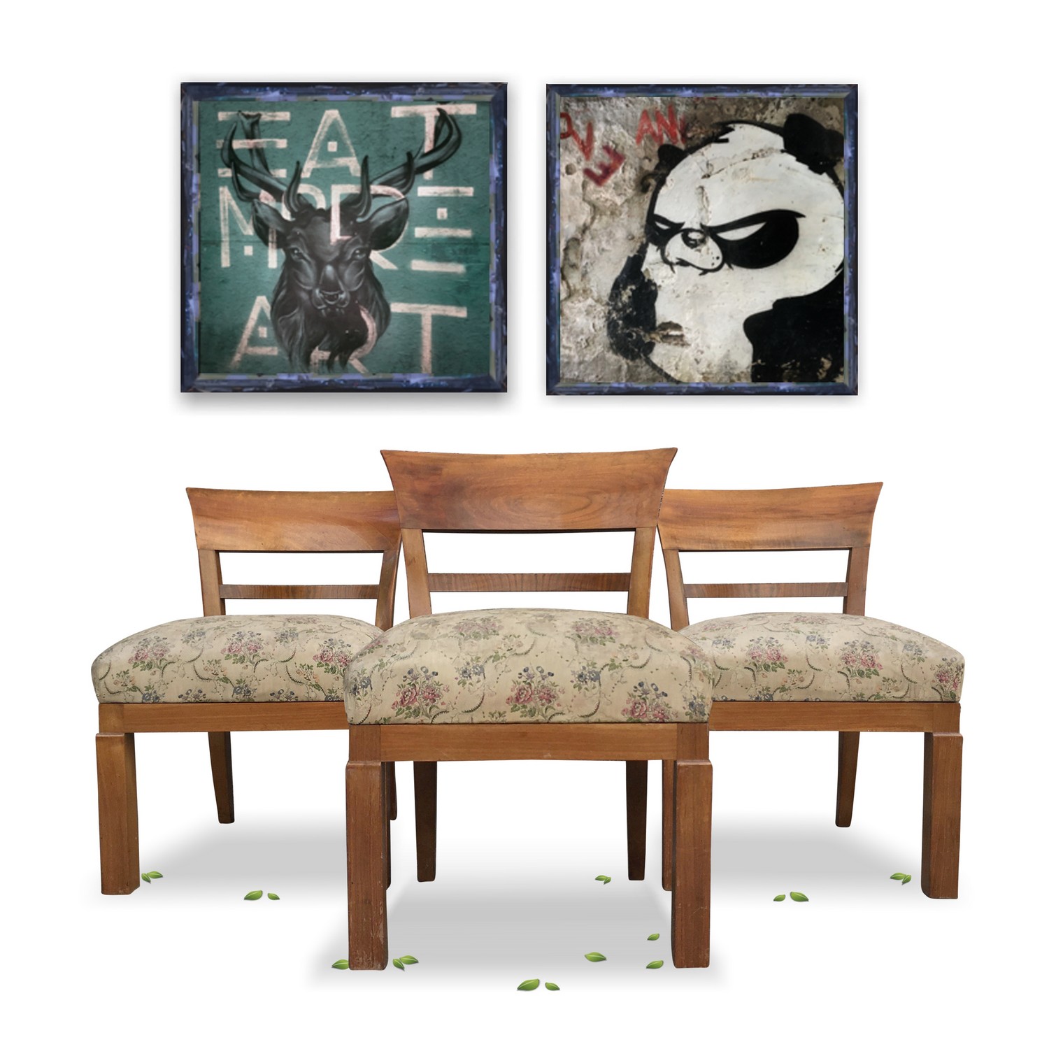 Sessel ArtDeco 40er-Jahre Stuhl Vintage Schaufellehne Artdeco Massivholz Stuhl antik Original