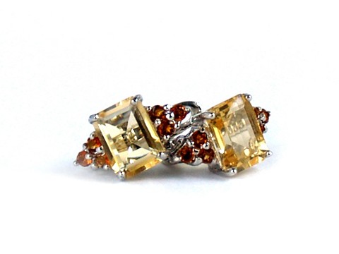 Ohrstecker 925 Silber echter Citrin Edelstein Schmuck handgefertigt Ohrstecker 925 Silber echter Citrin Edelstein Schmuck handgefertigt