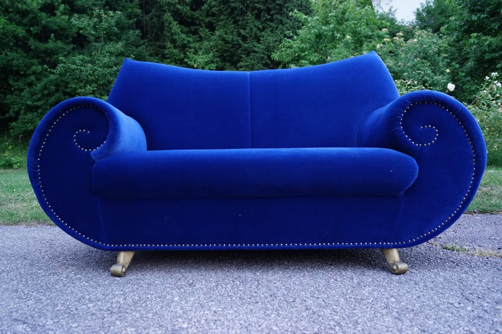Bretz Sofa Gaudi blau 2er Zweisitzer