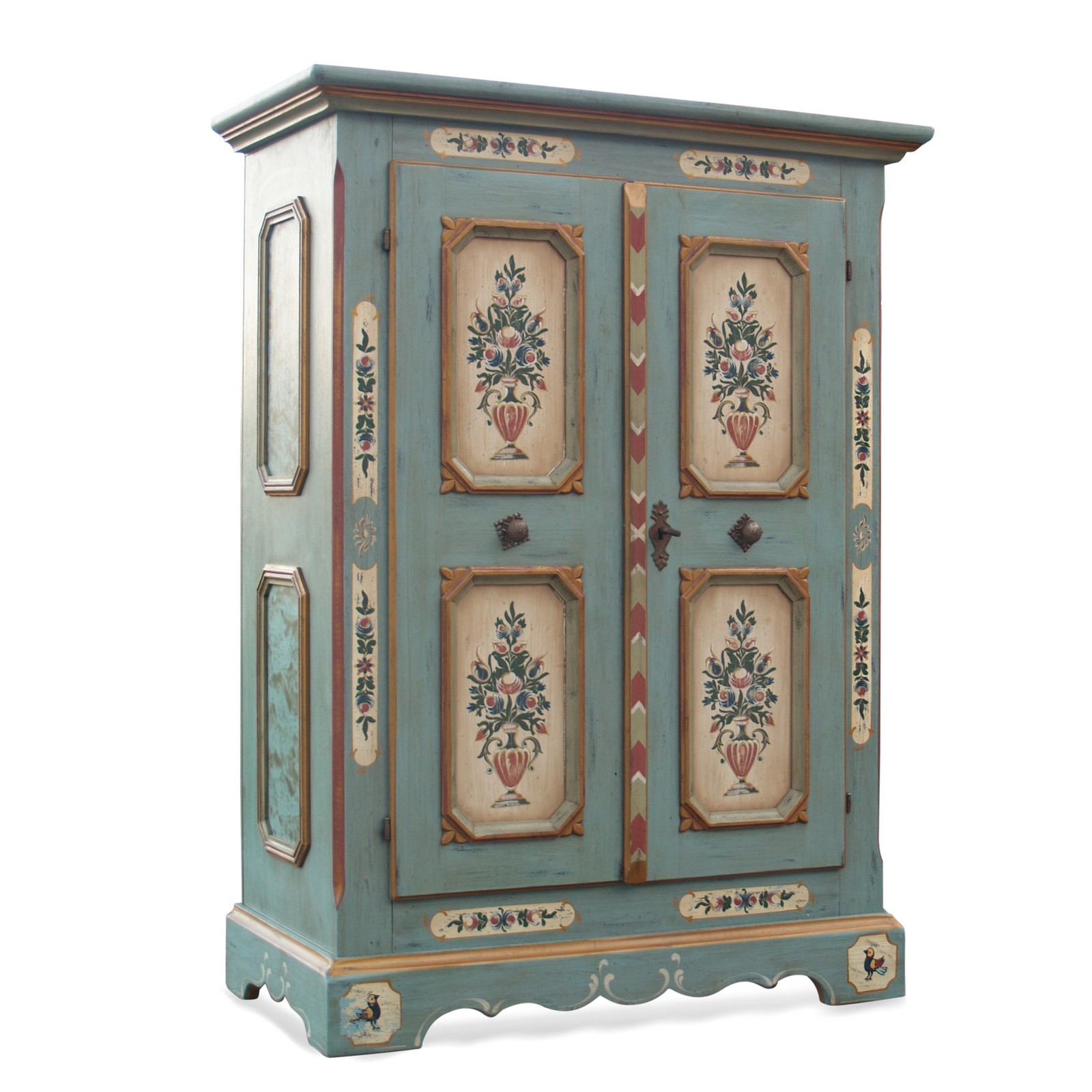 Voglauer Fernsehschrank TV-Schrank Anno blau handbemalt Schrank Voglauer Fernsehschrank