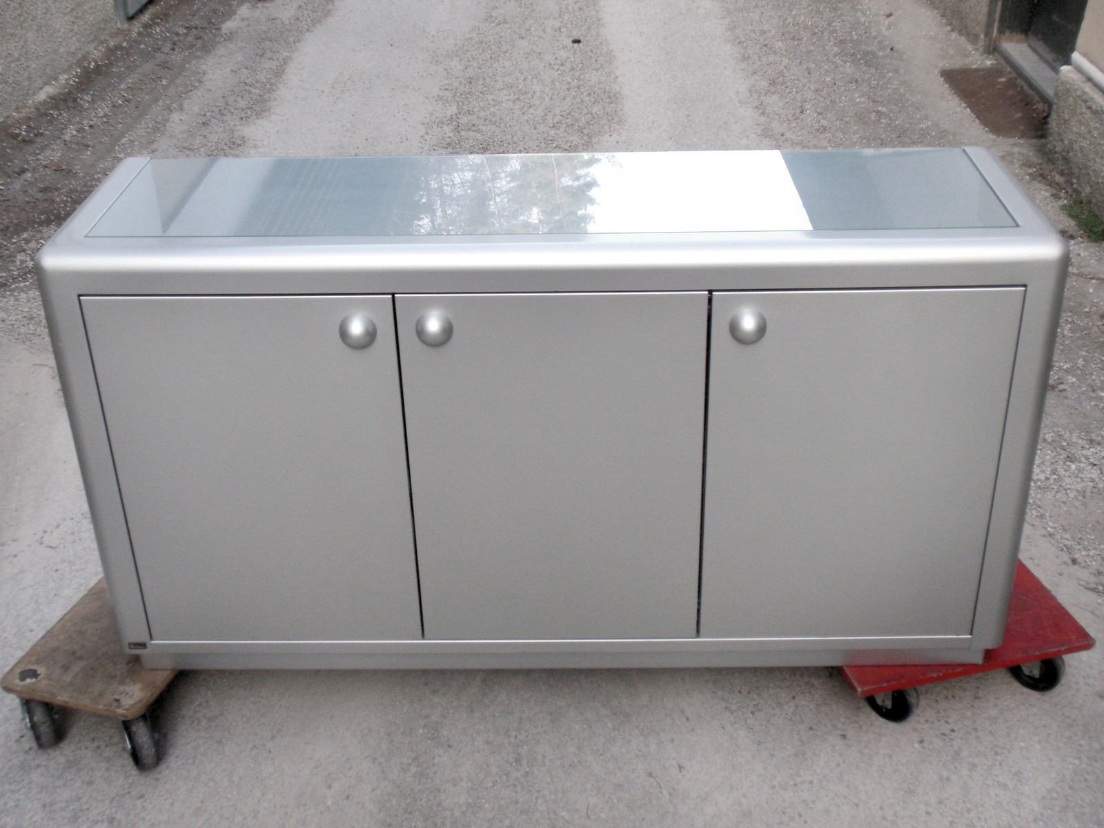 Original Bretz Kommode silber Metall Original Bretz Kommode silber Metall