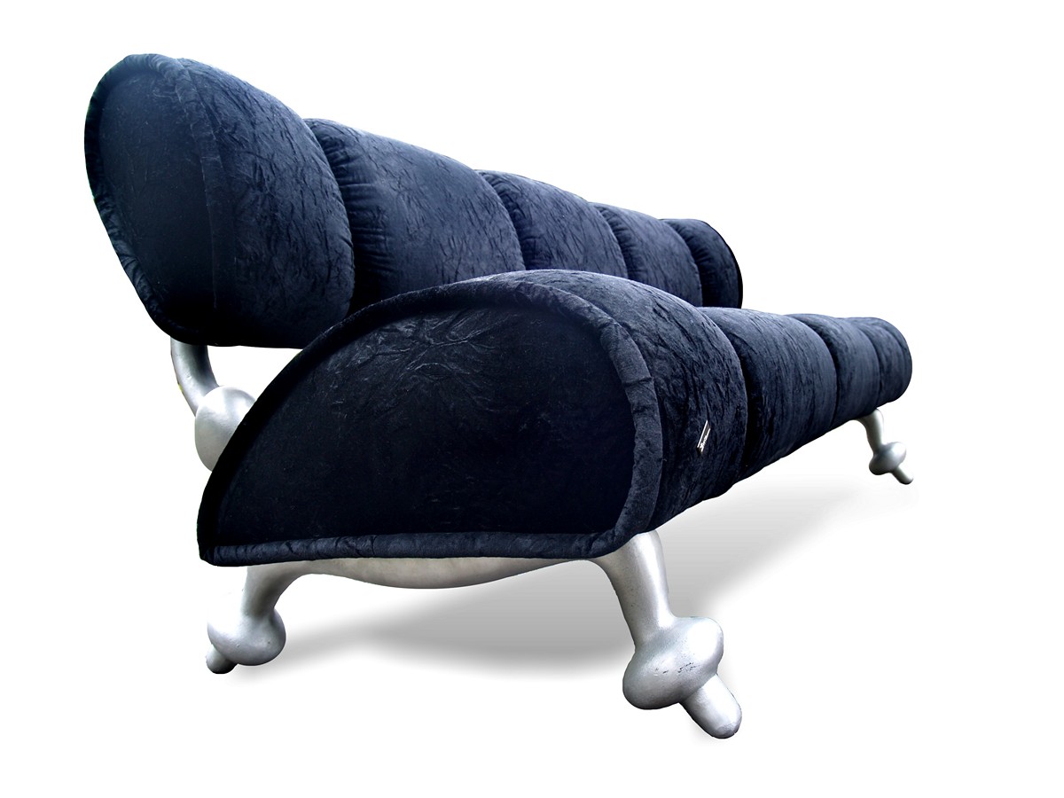 BRETZ Sofa SITZBANK schwarz Viersitzer Bretz Sofa