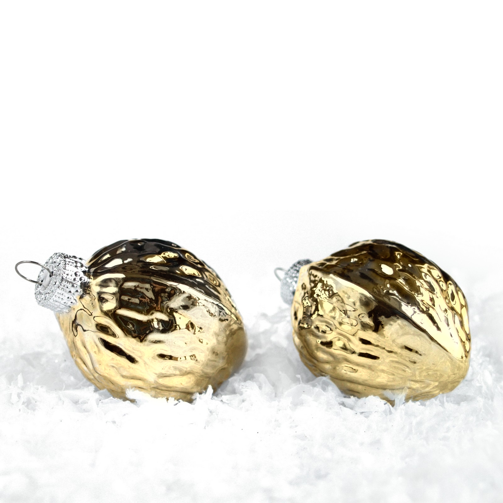 Christbaumschmuck Nüsse Weihnachten handgemacht golden Glas Walnuss Christbaumschmuck Nüsse Weihnachten Nuss Glas Weihnachtsbaumschmuck