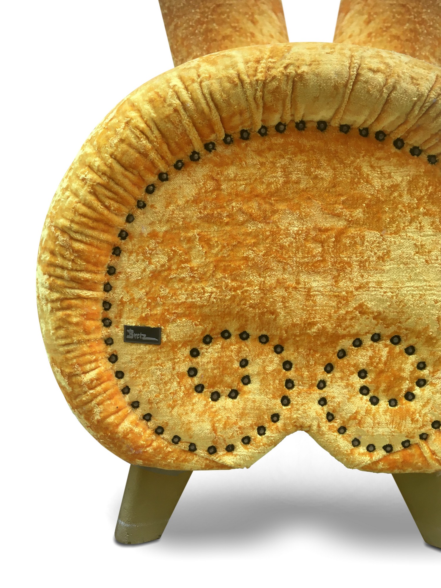 Bretz Sessel BUNNY Hochlehner Stuhl goldgelb Designsessel Original