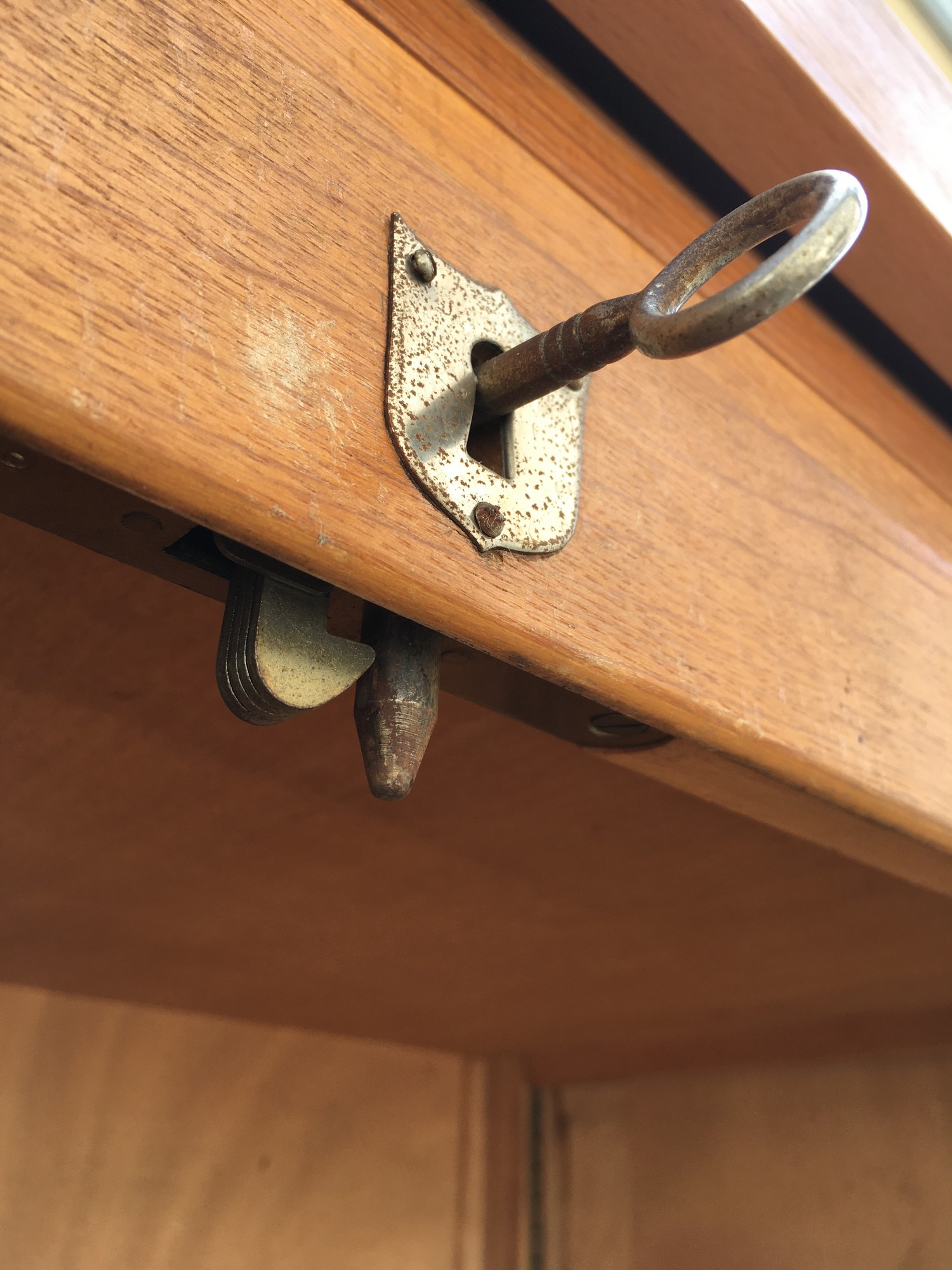 Küchenschrank Vintage Vorratschrank Küche Rollladen Holz antik