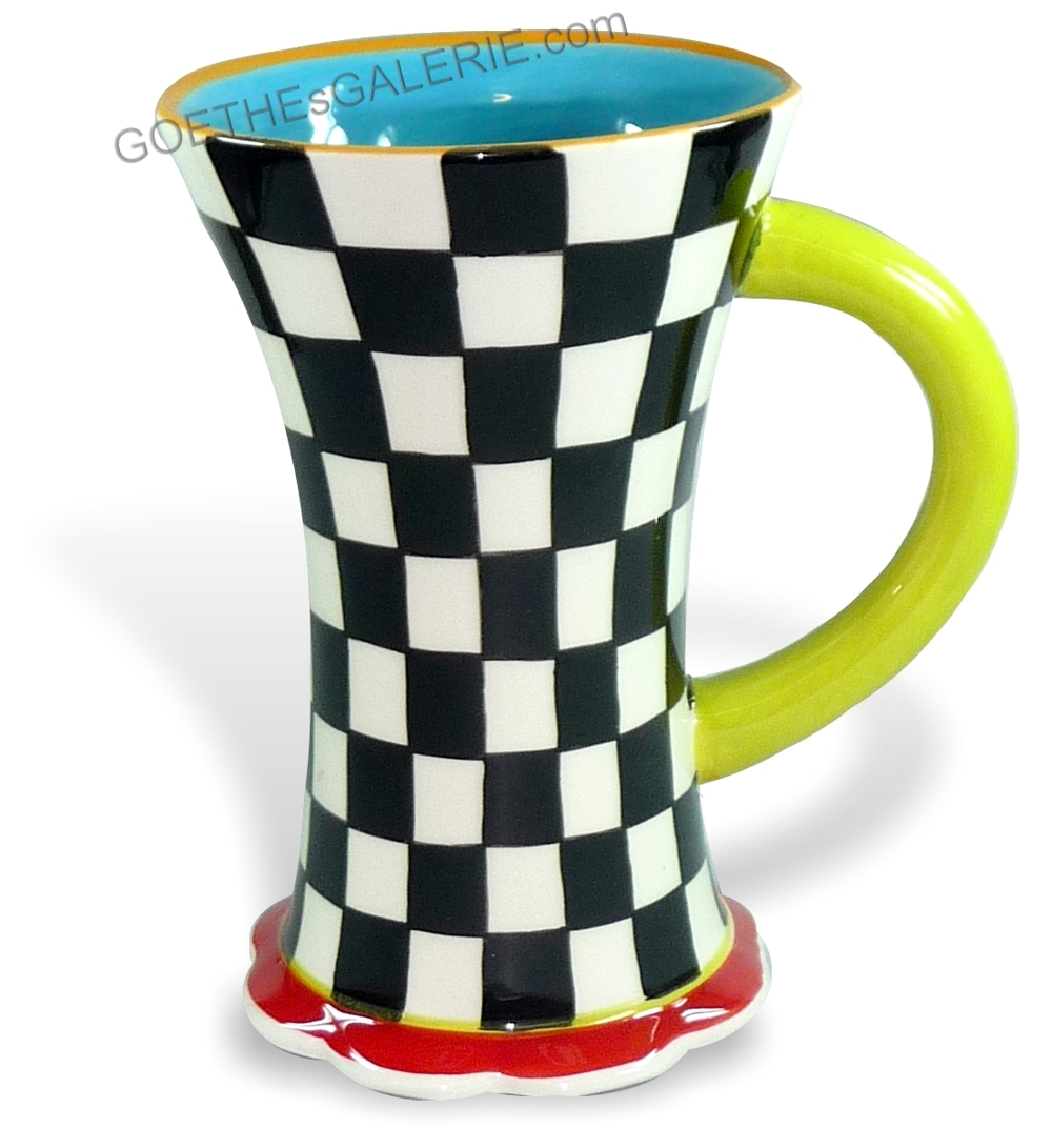 Retro Becher Keramik handbemalt