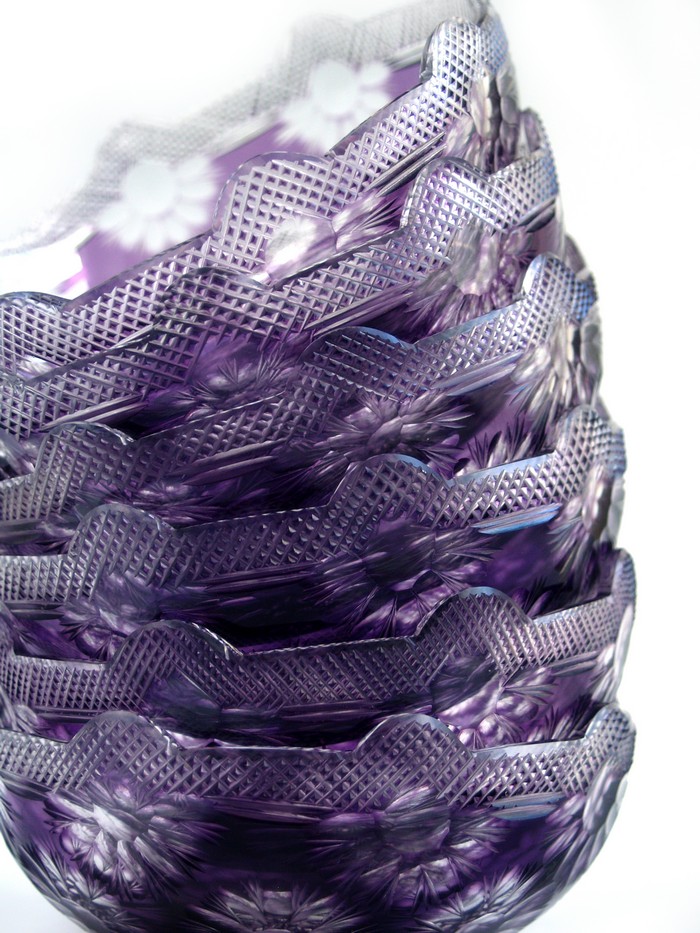 Bleikristall Schalen lila