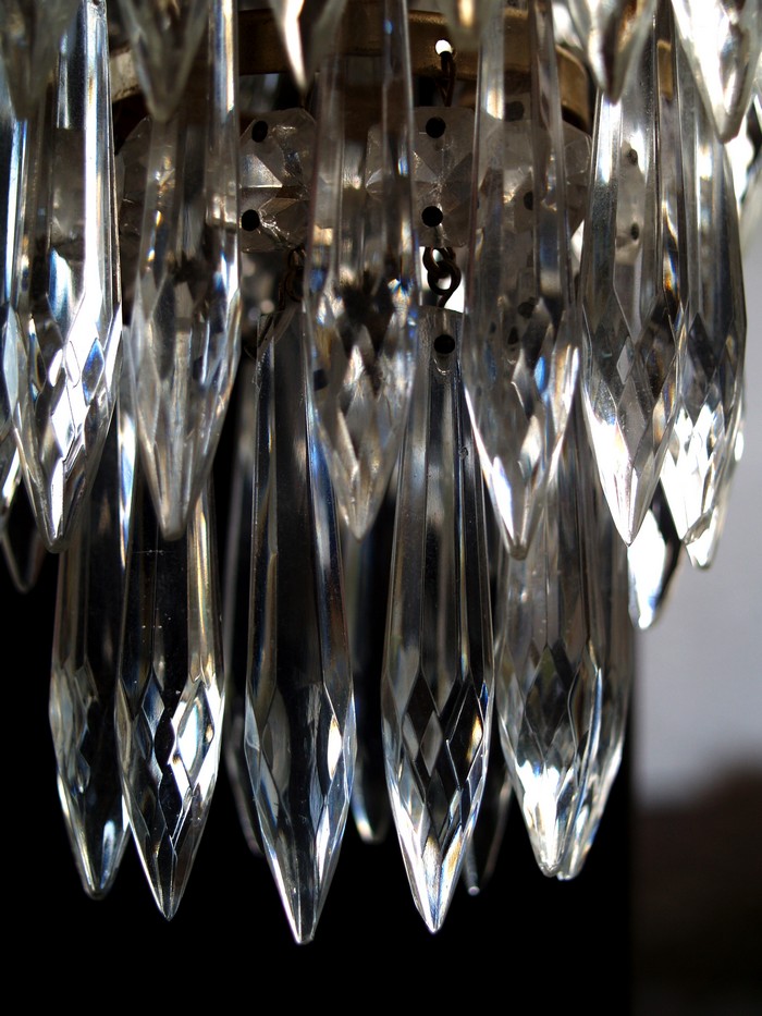 Wandlampe Kristallglas