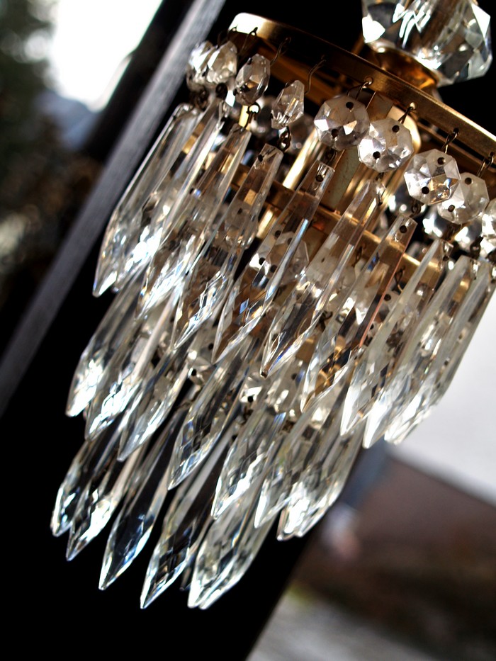 Wandleuchte Kristallglas