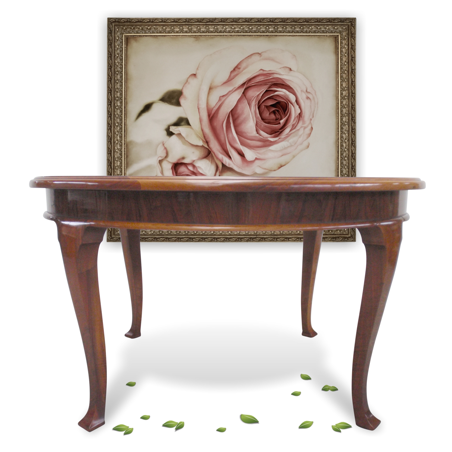 Tisch antik Nussholz glänzend elegant restaurierter Salontisch Tisch Salontisch Nussholz glänzend antik restauriert