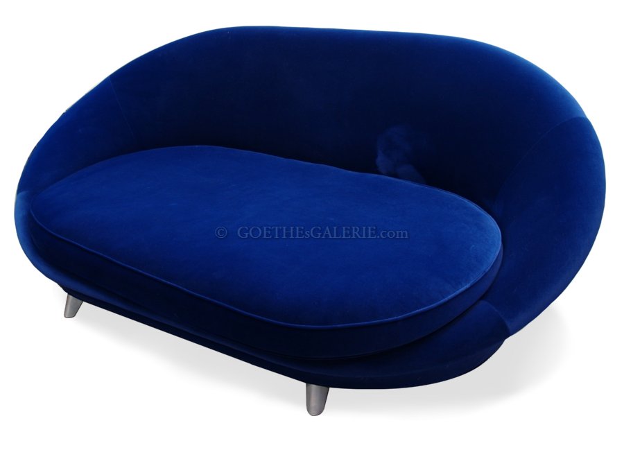 Bretz Pool Sofa Samt blau