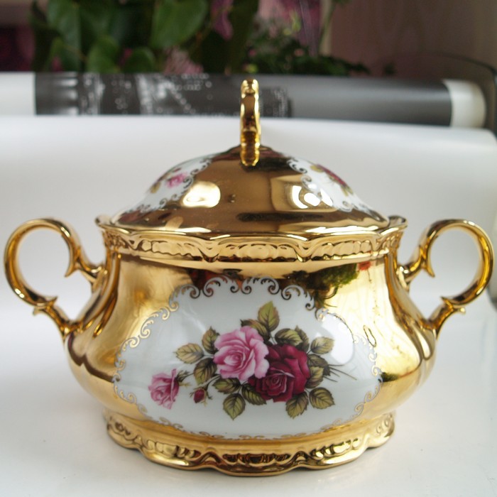 Suppentopf 24k Porzellan Shabby Chic Keksdose Bavaria Terrine