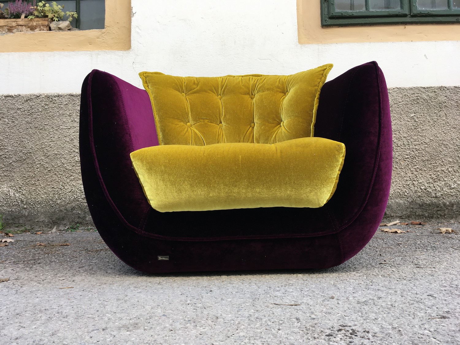 Bretz Sessel CUPCAKE Stuhl Designsessel Original violett gold