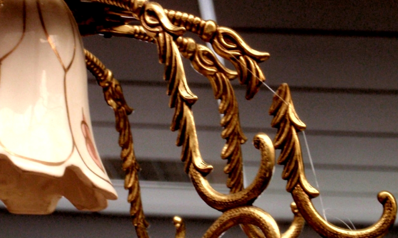 goldener Rosen Luster Shabby Chic