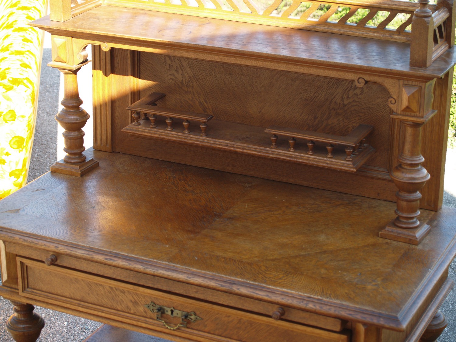 Buffet Schrank Anrichte Möbel antik Regal Holz Vollsäulen Kommode Konsole