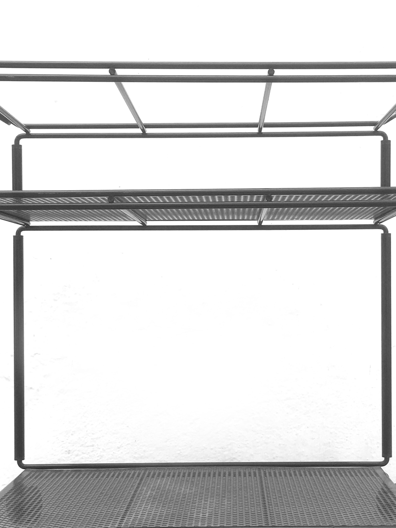 Metall Barwagen noir Industrialdesign Serviertisch Retro Metallmöbel