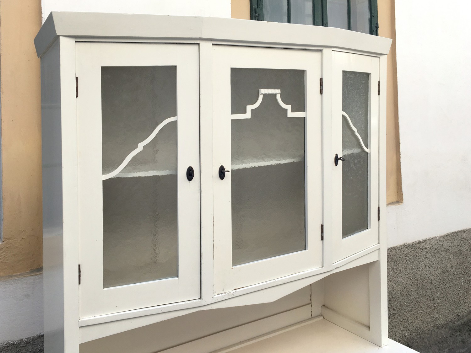 Anrichte Küchenschrank antik Buffetschrank creme Kredenz