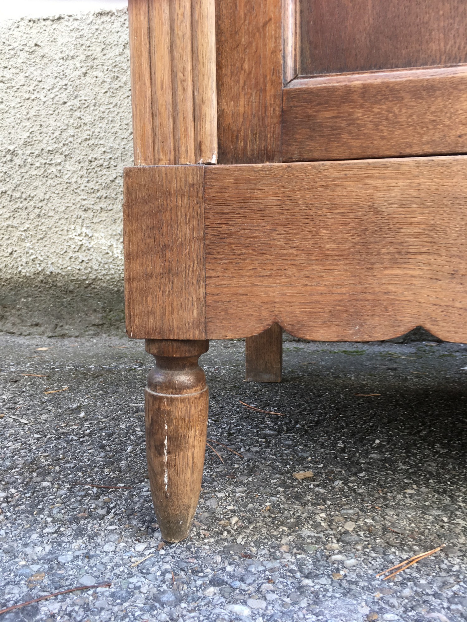 Dielenschrank Jugendstil antik Möbel Schrank Spiegel massiv Vollholz Vintage Einrichtung