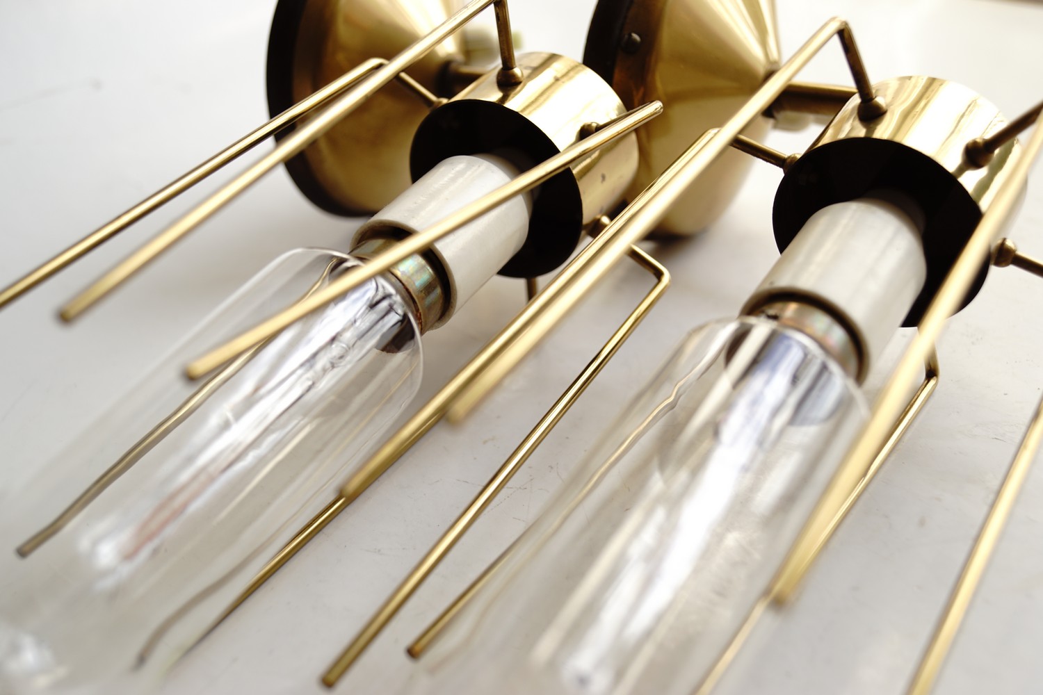 Industrialdesign Midcentury Wandlampen Messing Original