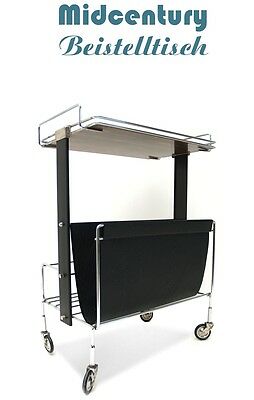 alter Beistelltisch Bauhaus Vintage MidCentury 70er-Jahre schwarz silber Tisch alter Beistelltisch Bauhaus Vintage MidCentury 70er-Jahre schwarz silber Tisch