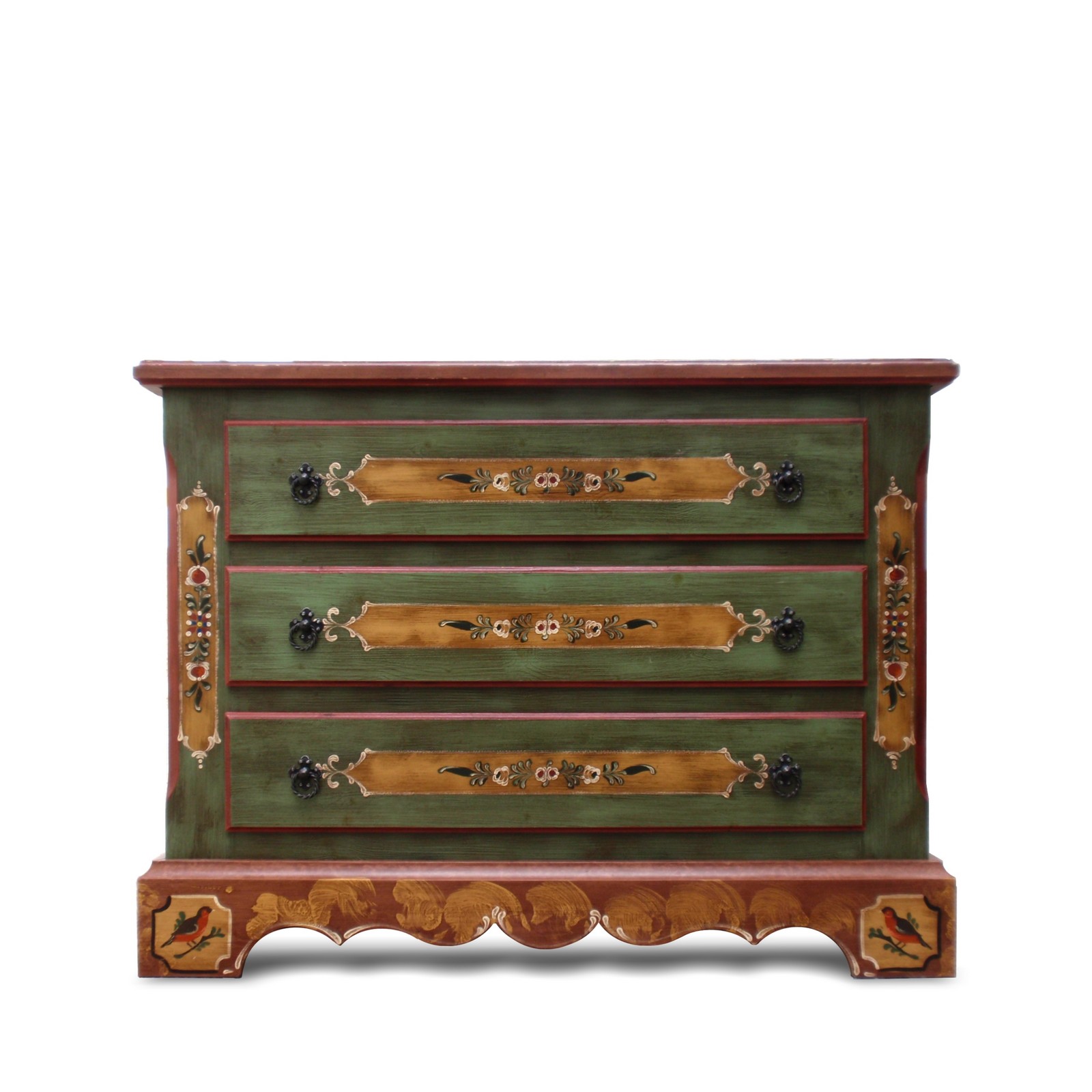 Bauernkommode Voglauer handbemalt Bauernmöbel Voglauer Ladenkommode