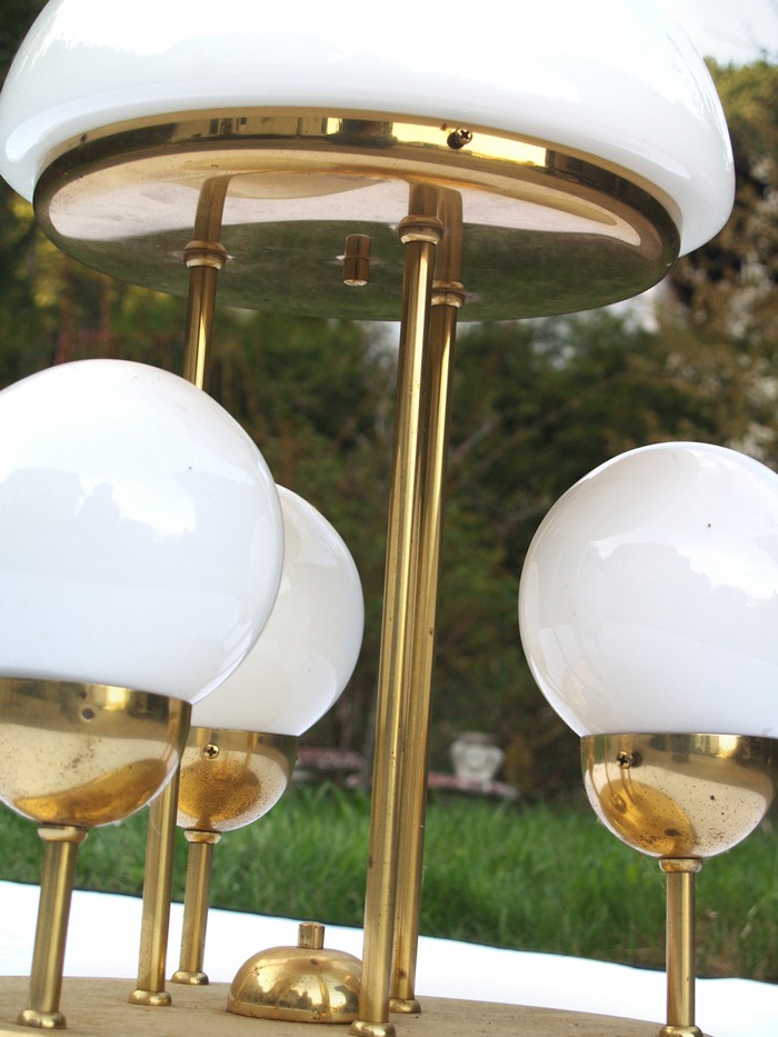 DeckenLampe Messing Glas