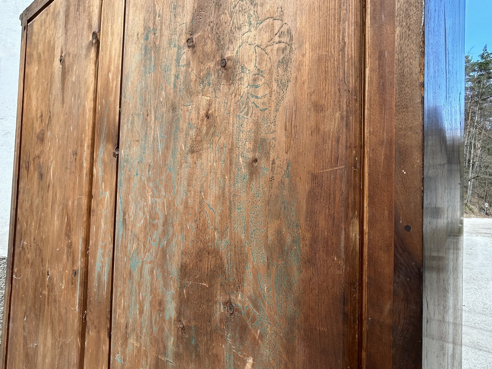 Rückwand Schrank antik