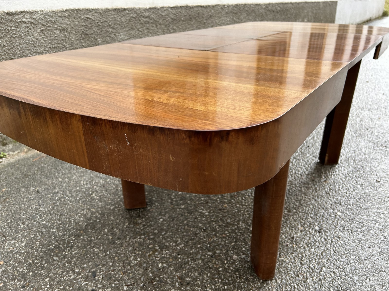 artdeco tisch antik ausziehbar nuss art deco Speisetisch massivholz antiquität brutalistisch Refugiumstisch Deutschland