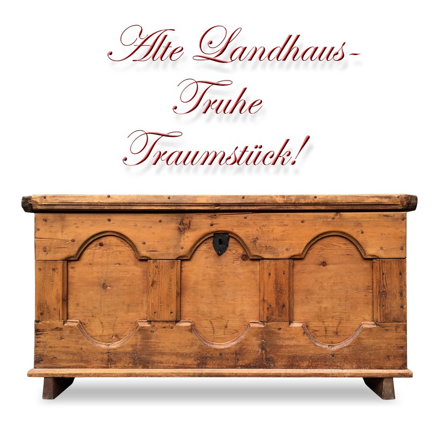 Truhe Weichholz antik