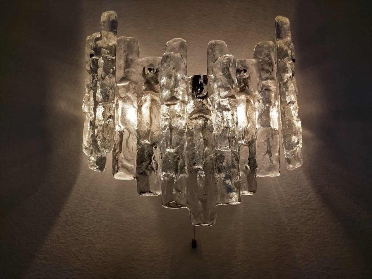 Kalmar Eisglas Wandlampe
