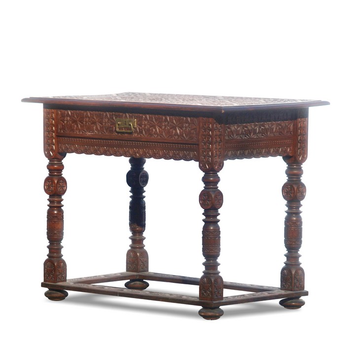 Antiker Tisch reich beschnitzt Sahnestück! antiker Tisch geschnitzt