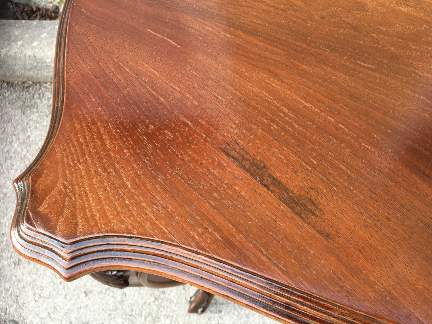 Tisch antik Salontisch Glasplatte Wiener Barock Pfeiferlbarock original