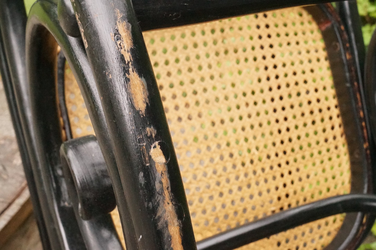 Thonet Schaukelstuhl schwarz Bugholz Schaukelsessel Original