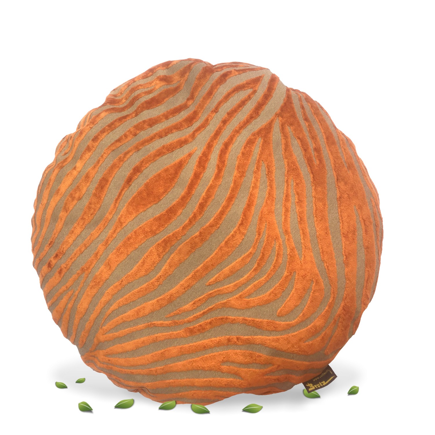 Bretz Cultsofa Kissen Polster rund gross Zebramuster orange